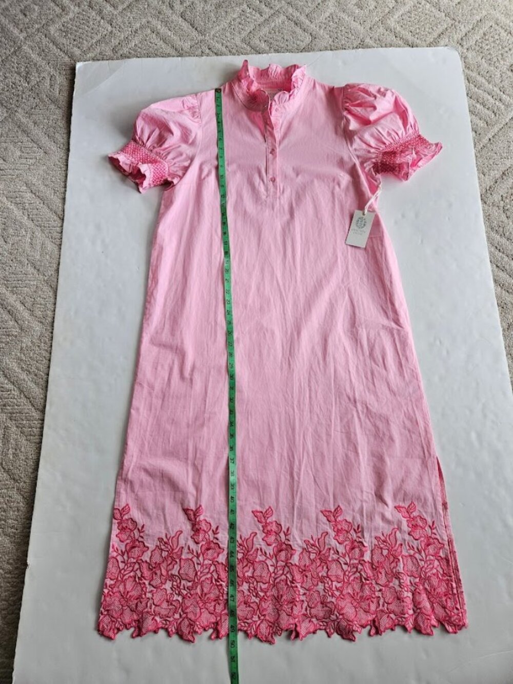 NWT Hyacinth House Pink Embroidery Eliza Midi Dress XL - Picture 12 of 12
